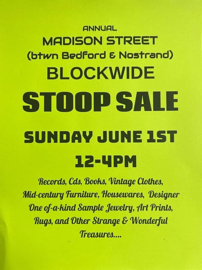 Madison Blockwide Stoop Sale