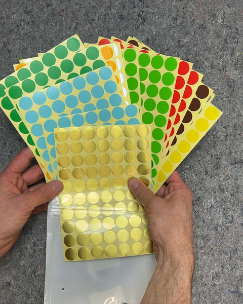 Round Dot Stickers, Assorted Colors