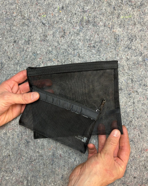 Mesh Zippered Pouches, Set of 2