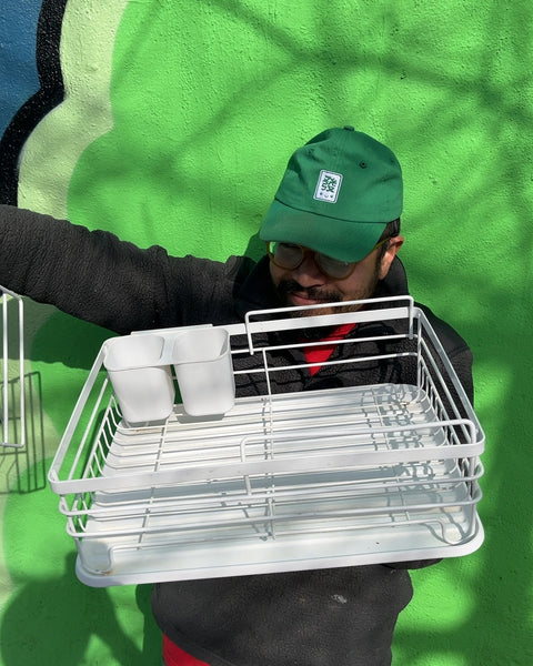 White Dish Drying Rack, 12x17"