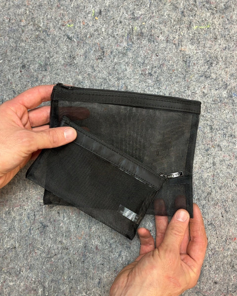 Mesh Zippered Pouches, Set of 2
