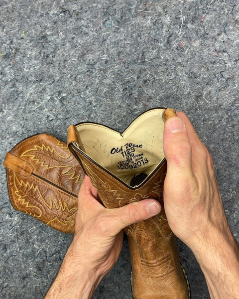 Kids Brown Cowboy Boots, Size 10
