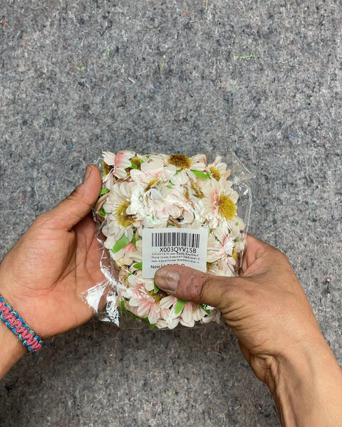 Artificial Flower Heads, Pink and White