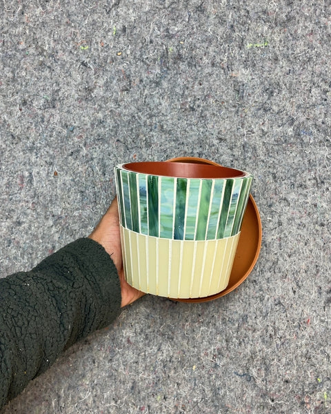 Mosaic Planter with Saucer