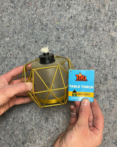 Tiki Geo Globe Metal Table Torch