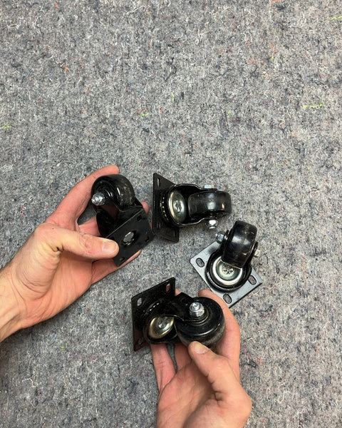 Set of Four Black Casters