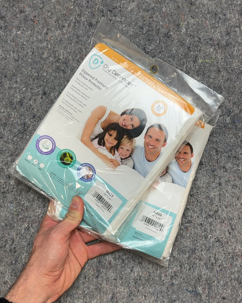Two Dry Defender Zippered Pillow Protectors, 21x31"