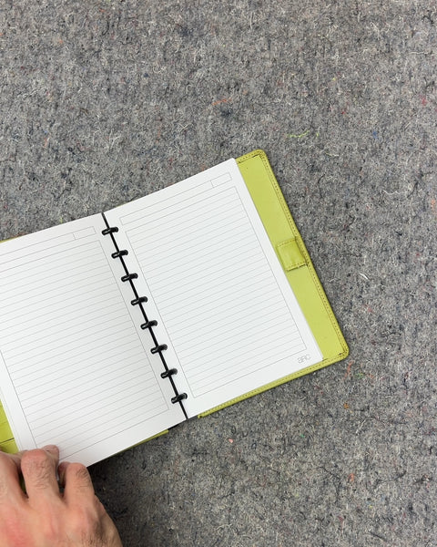 Lime Green Discbound Notebook