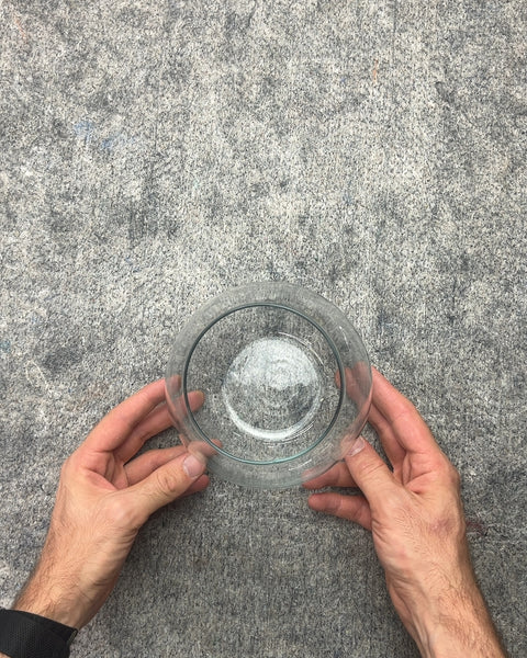 Clear Round Vase, W6"