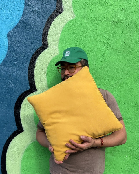 Square Throw Pillow, Yellow