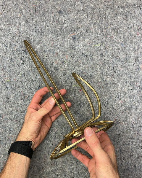Gold Metal Paper Towel Holder, H12"