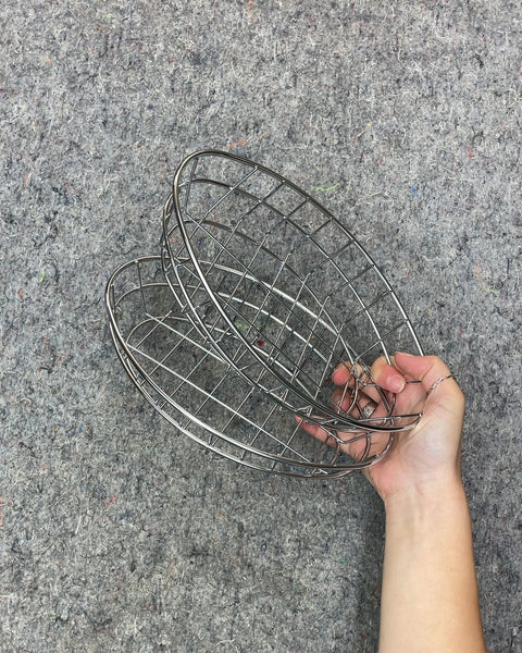 Two Metal Wire Bread Baskets