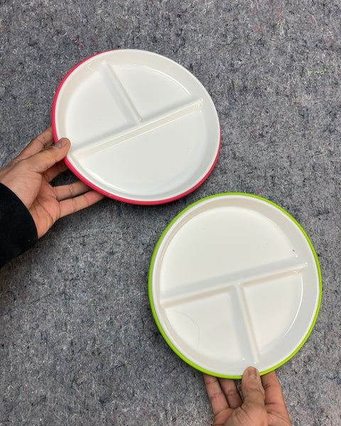Sexy Ceramic Sectioned Plates with Silicone Protectors