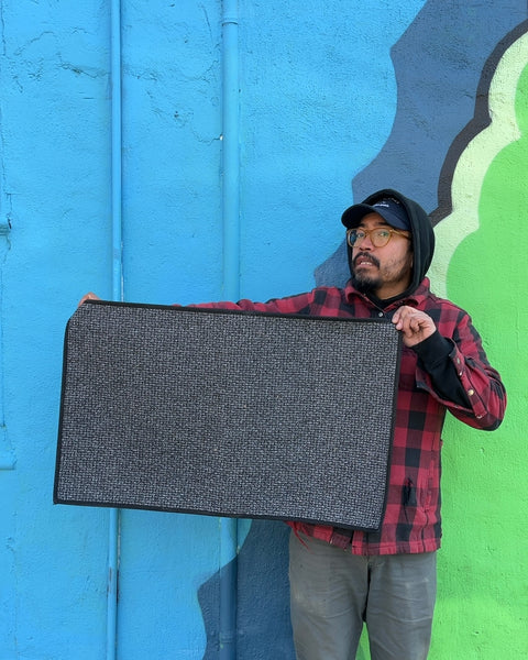 Gray Woven Door Mat, 32x20"