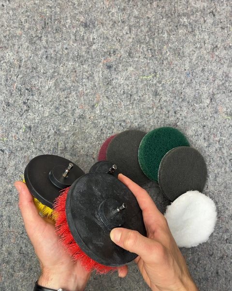 Drill Brush and Scrubber Pad Set