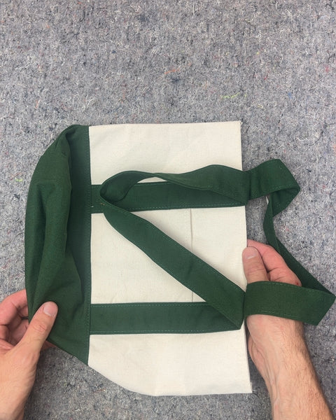 Lil' Green and White Canvas Tote Bag From A Swim Club You're Not Part Of