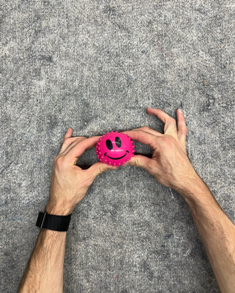 Pink Smiley Face Spiky Play Ball