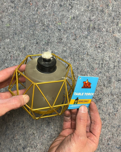 Tiki Geo Globe Metal Table Torch