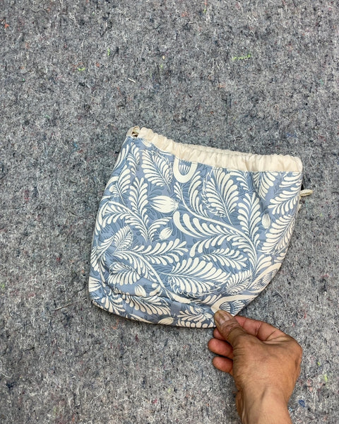 Drawstring Pouch with Floral Pattern