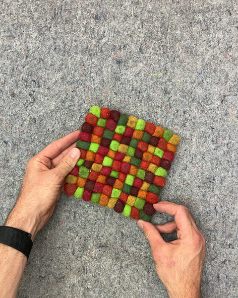Multicolor Felted Trivet