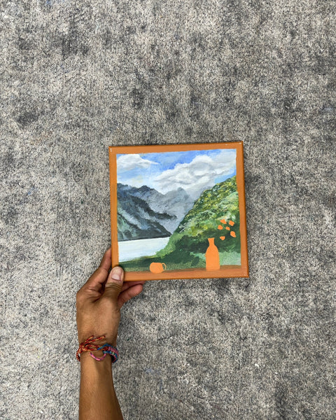 Mountain Landscape Painting on Canvas