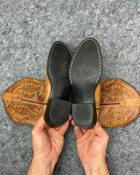 Kids Brown Cowboy Boots, Size 10
