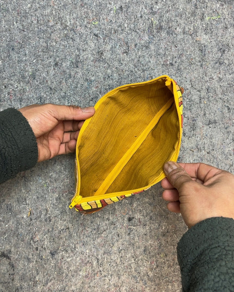 Striped Zippered Pencil Pouch