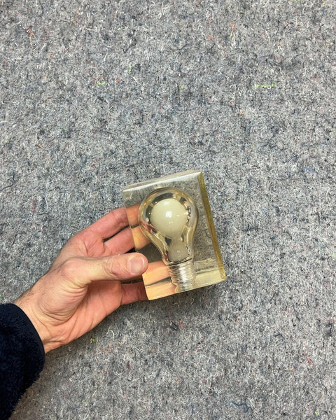 Light Bulb in Resin Block