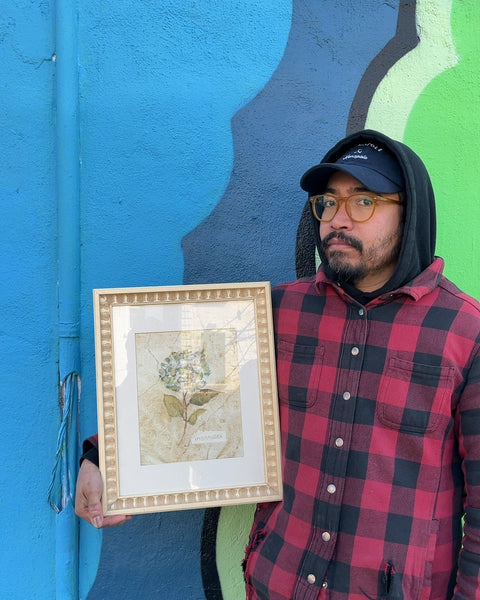Framed Hydrangea Print, 13x16"