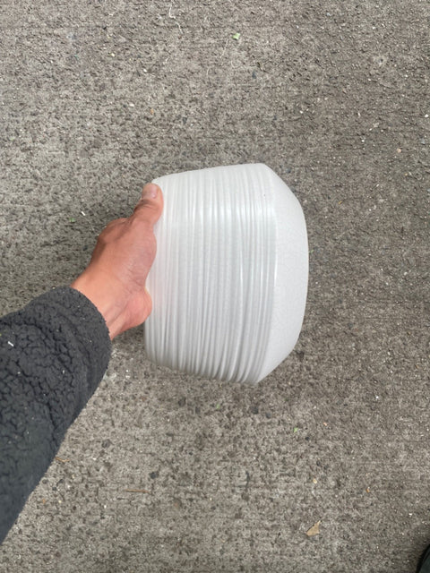 Bigggg White Wavy Vase, 8”