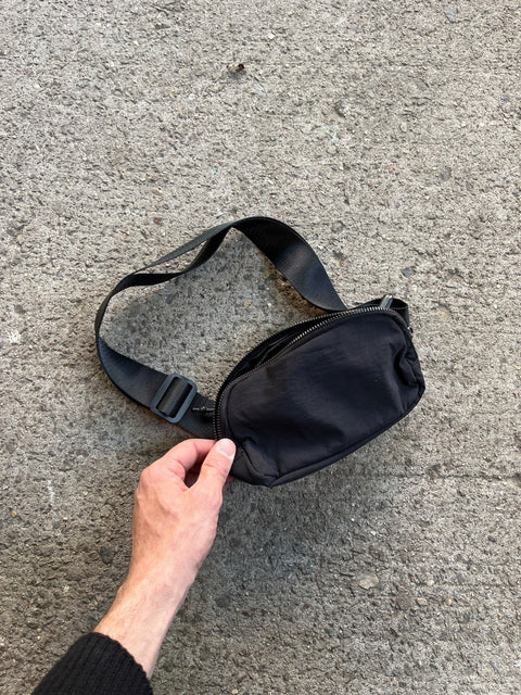 Black Nylon Belt Bag