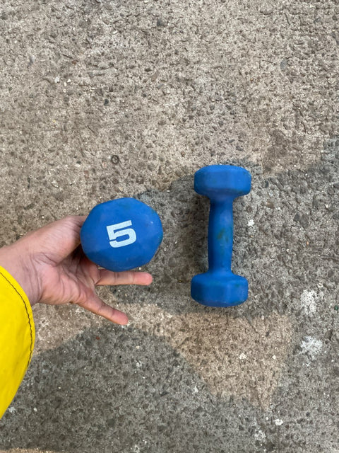 Blue 5-pound Dumbbells