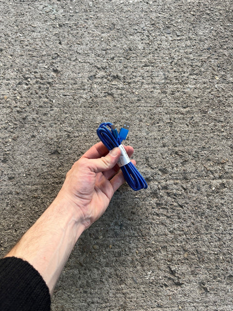 Blue USB to USB-C Charging Cable