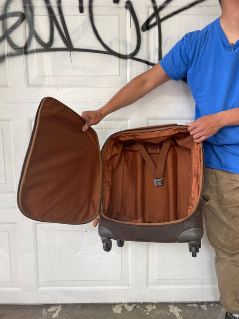 Bric's Suede Rolling Suitcase