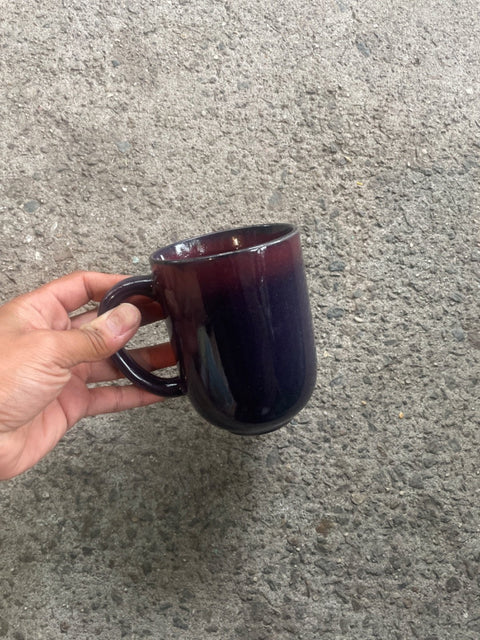 Burgundy Dipped Coffee Mug