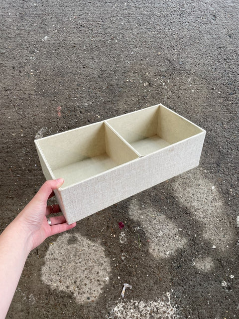 Double Beige Drawer Organizer