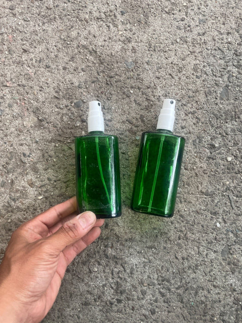 Green Spray Bottles Set