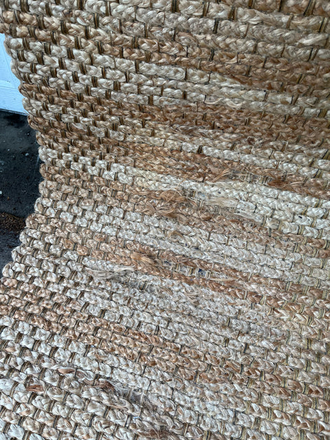 Natural Woven Jute Runner Rug, Clean, Lil' Used In The Middle, 24x84"