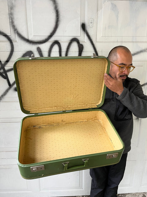 Vintage Green Suitcase