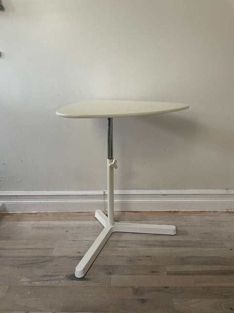 Another White Adjustable Side Table, W23"