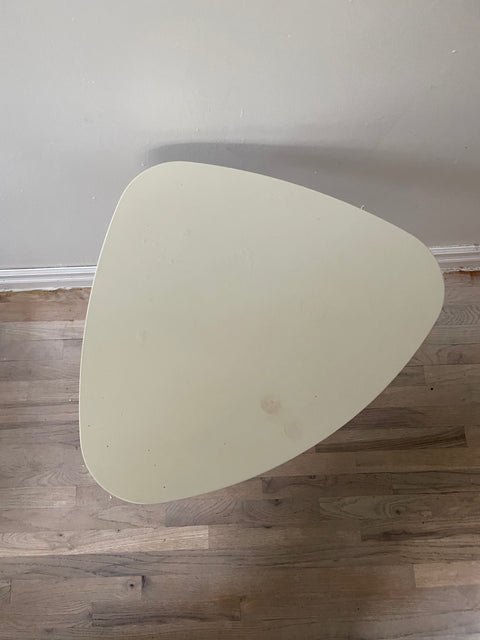 White Adjustable Side Table, W23"