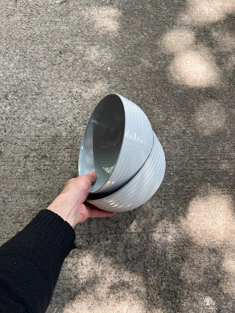 Lovely Ribbed Ceramic Bowls