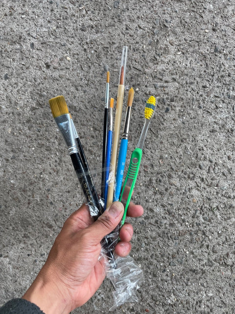 Paintbrushes With Crafting Blade