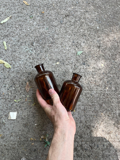 Pretty Brown Glass Bottles