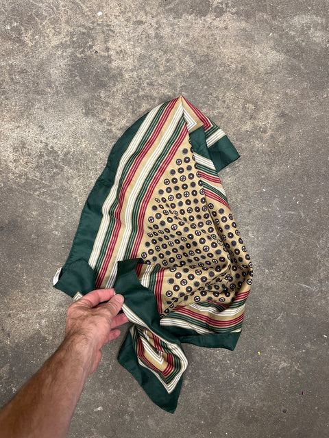 Retro Striped Scarf Made In Italy