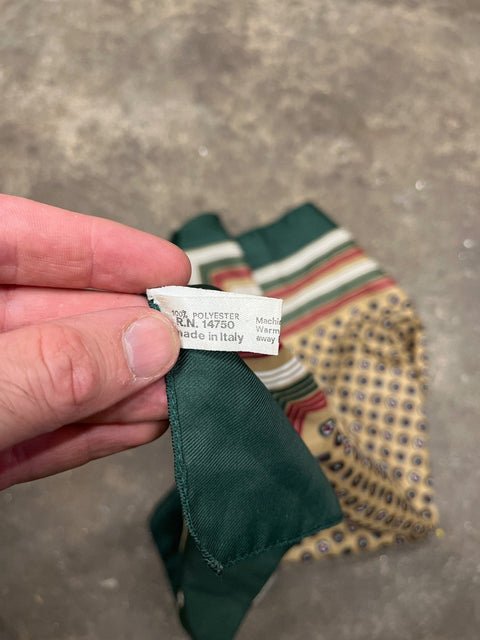 Retro Striped Scarf Made In Italy