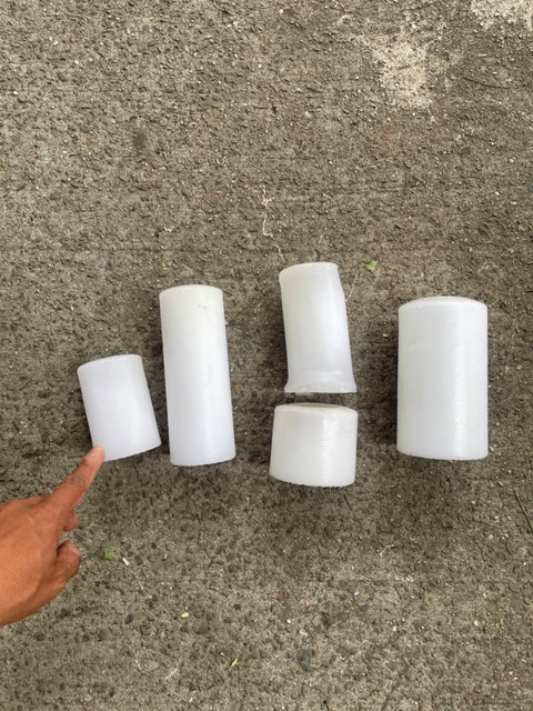 Set Of Fat White Candles