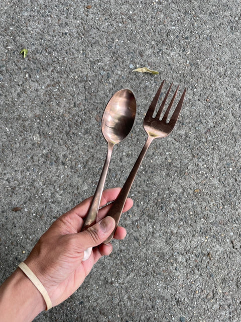 Shiny Rose Gold Serving