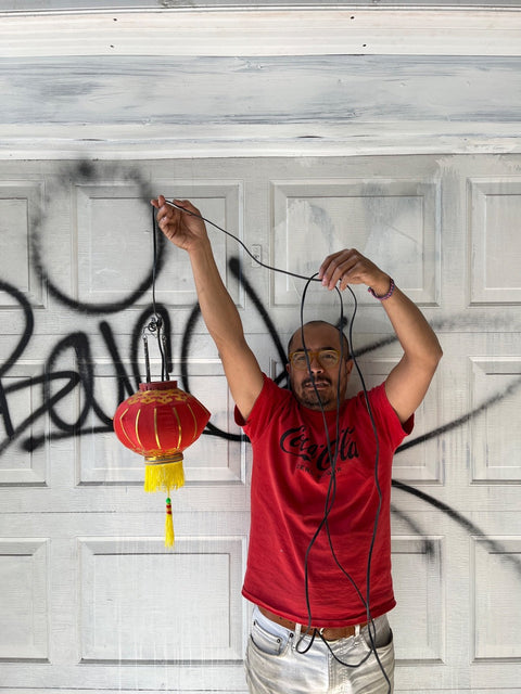 Small Red Chinese Lantern Hanging Lamp