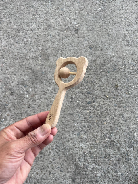 Sol Wooden Bear Rattle Toy